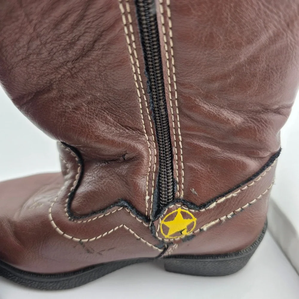 Disney Toy Story Woody Bullseye Cowboy Boots Toddler Size 7 Brown FAIR Western